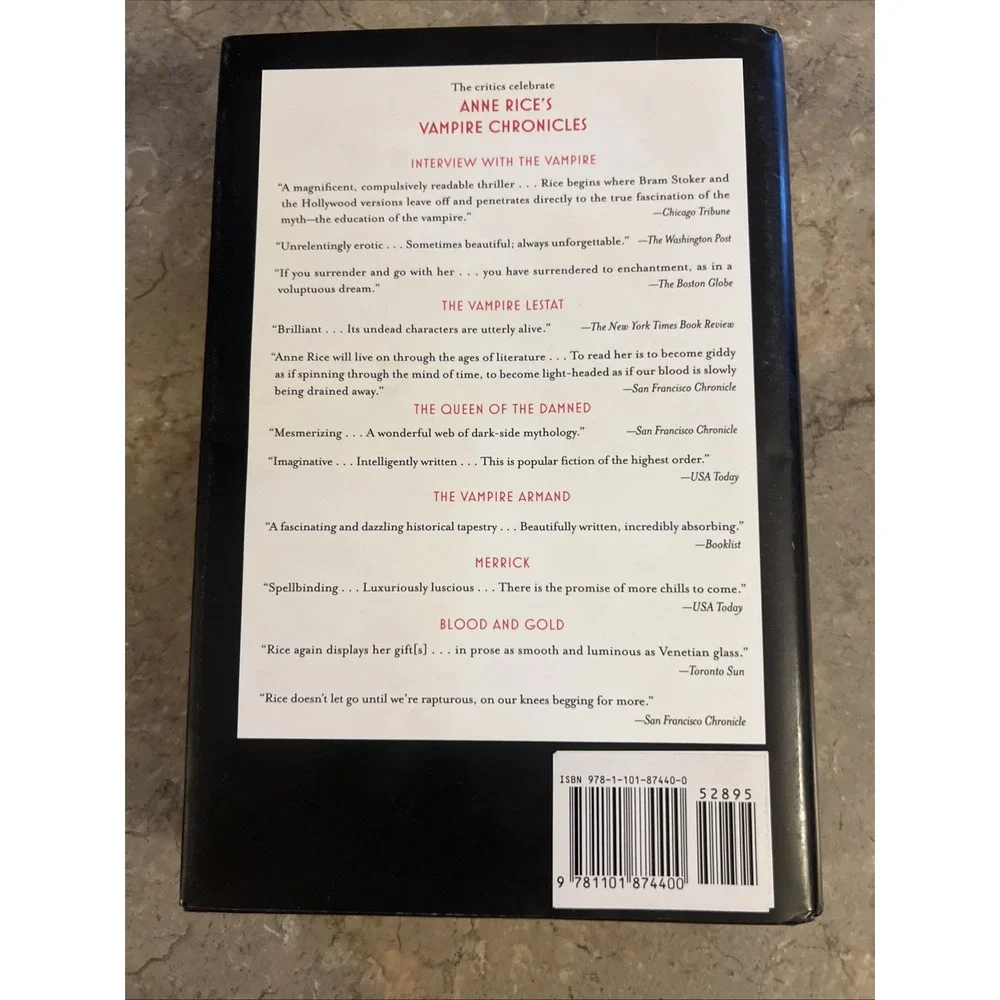 2014 Prince Lestat : The Vampire Chronicles Hardcover By Anne Rice 1st Edition